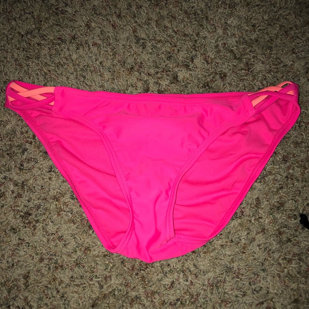 💥Hot Pink and Coral Twist Side Bikini Bottoms